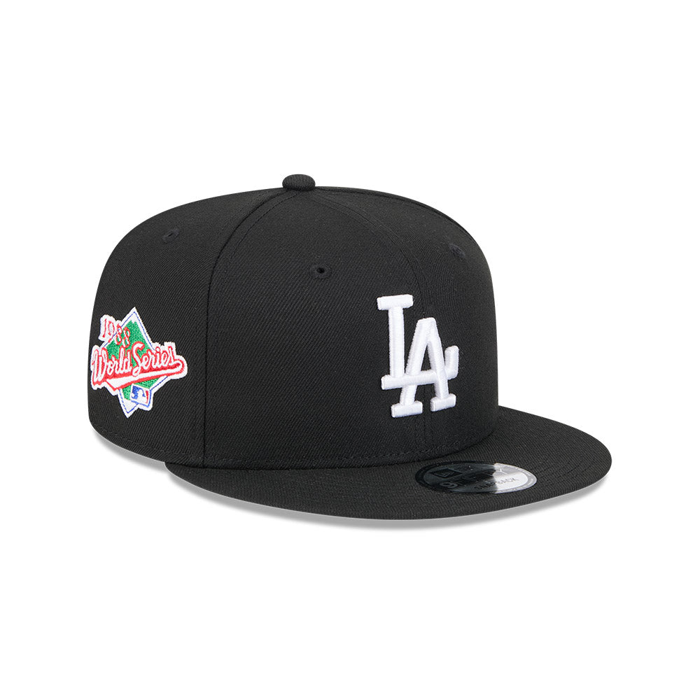 LA Dodgers Hat - Black White World Series MLB 9Fifty Baseball Snapback Cap - New Era
